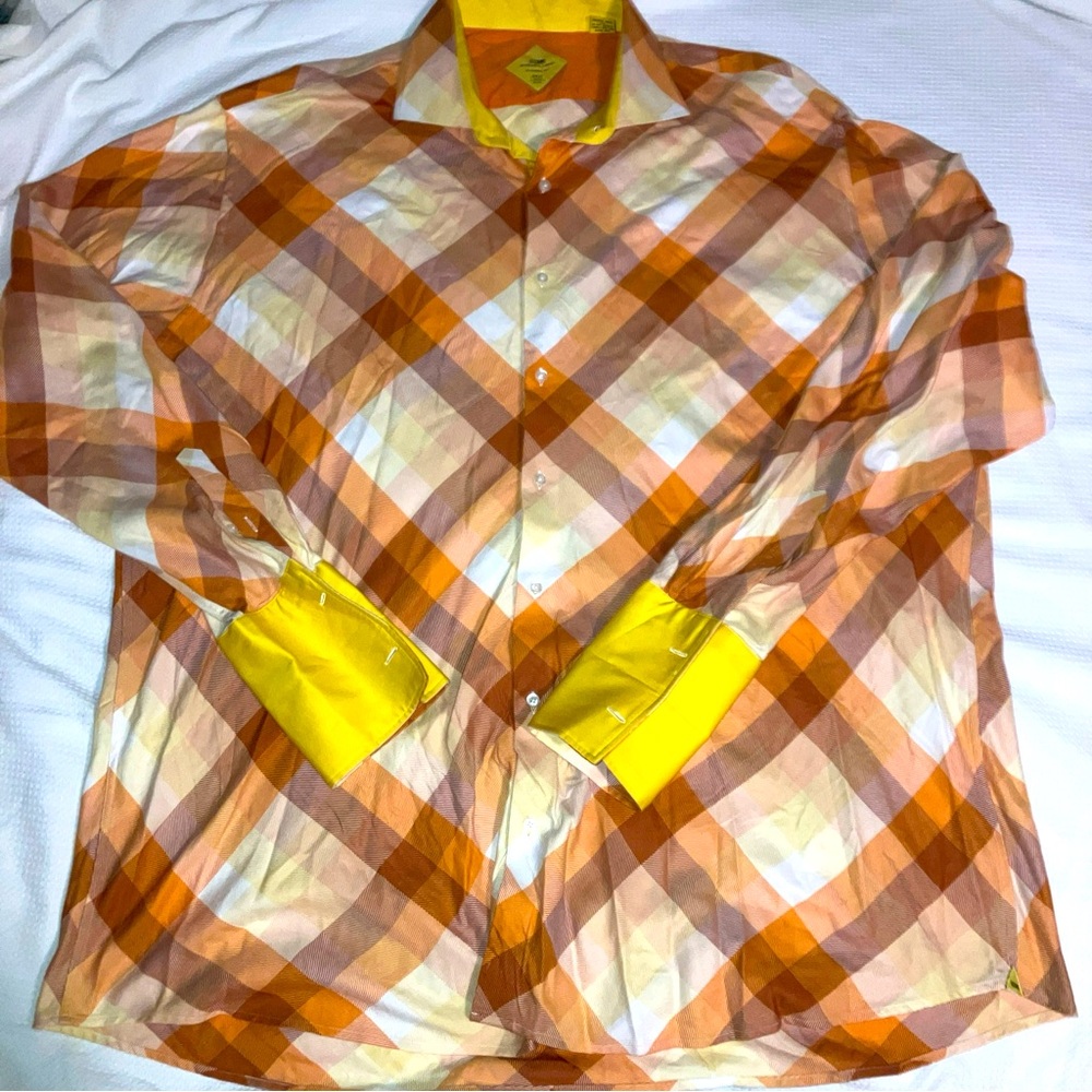 Steven Land classic fit 2XLT 16.5 Button-down French cuff dress shirt